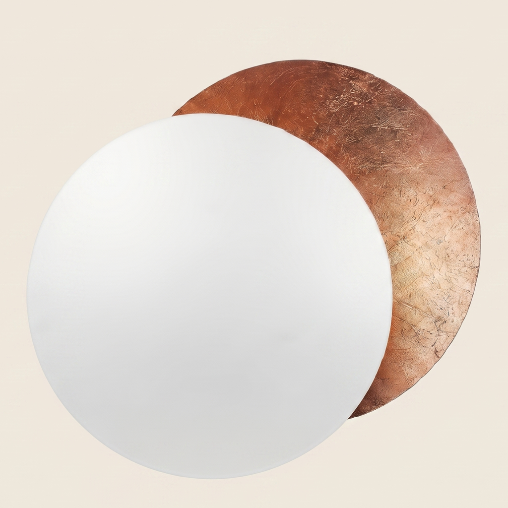Copper Halo LED Wall Light - Round Eclipse Design - product photo