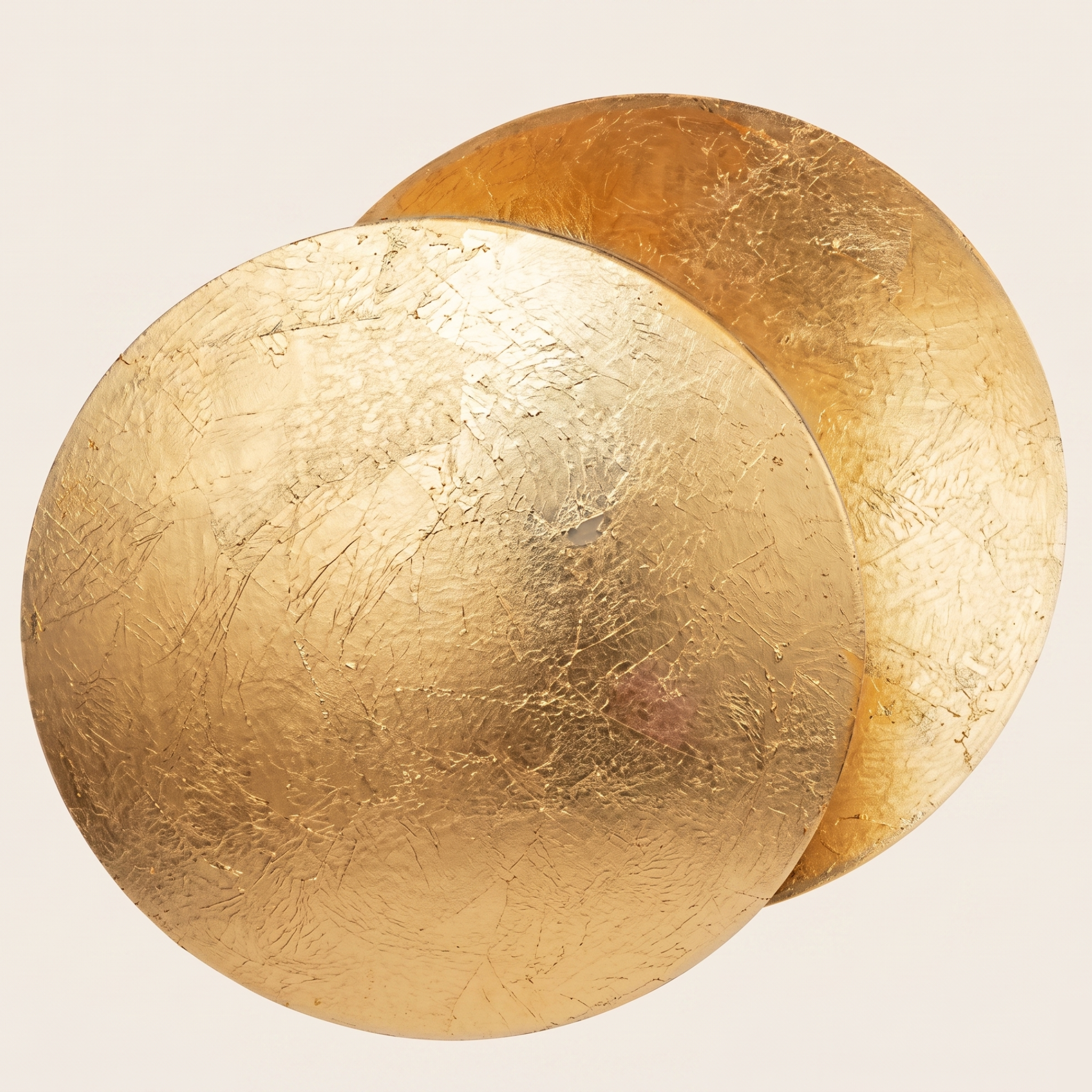 Copper Halo LED Wall Light - Round Eclipse Design - Gold
