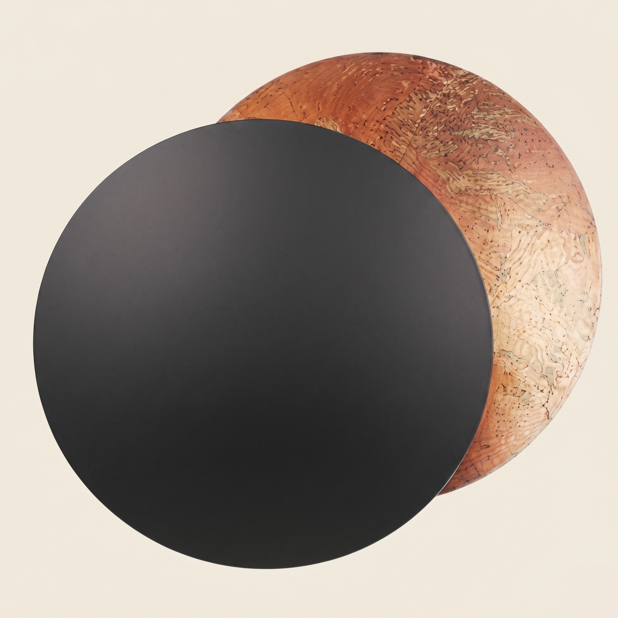 Copper Halo LED Wall Light - Round Eclipse Design - product photo