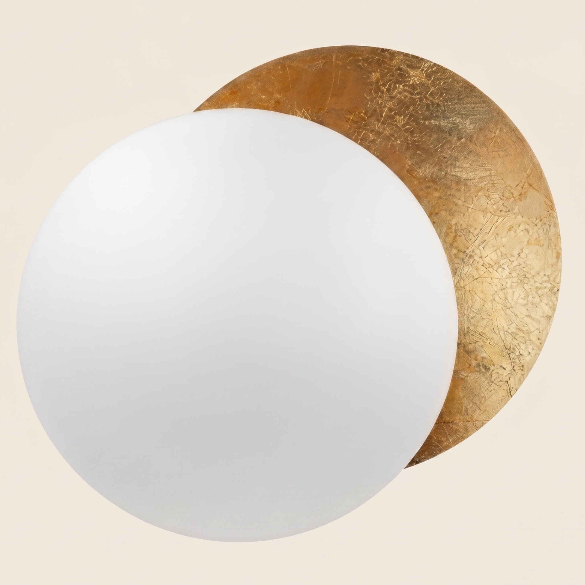 Copper Halo LED Wall Light - Round Eclipse Design - product photo