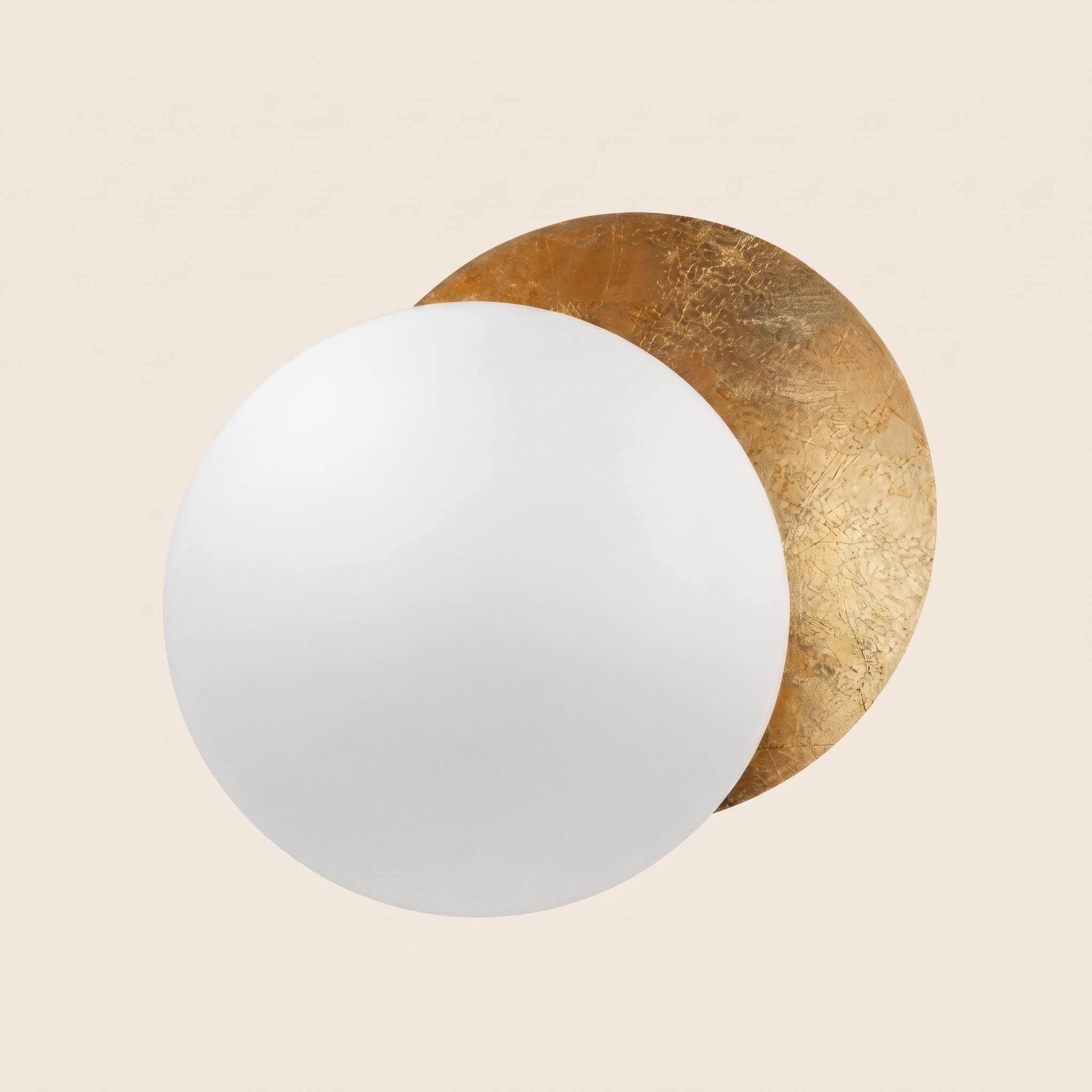 Copper Halo LED Wall Light - Round Eclipse Design - product photo