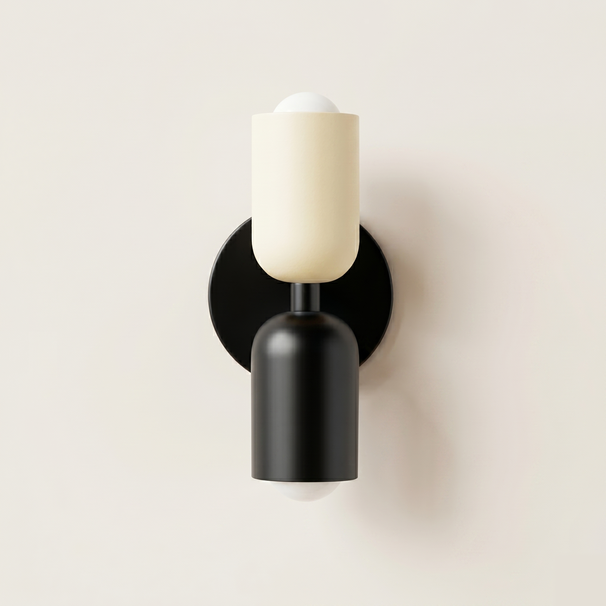 Multicolour Metal Disc Wall Light - LED Kids Room - Black/White