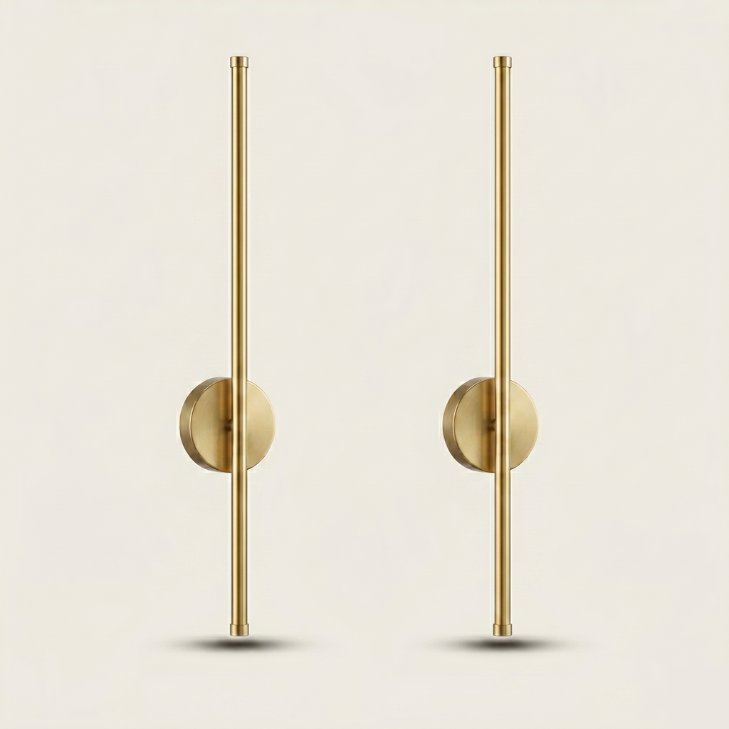 Wireless Rechargeable LED Wall Light with Remote - Battery - Pack of 2, Gold
