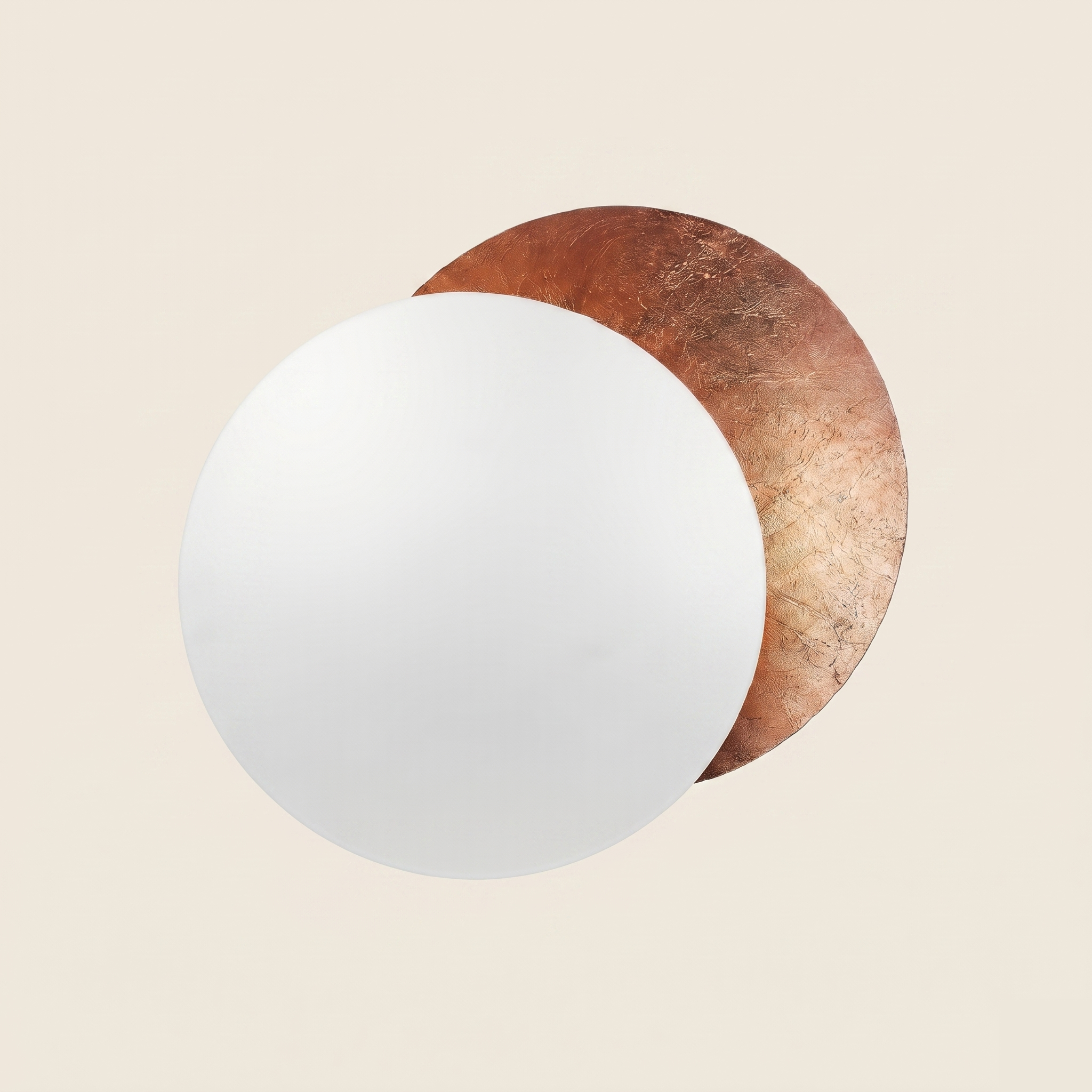 Copper Halo LED Wall Light - Round Eclipse Design - product photo
