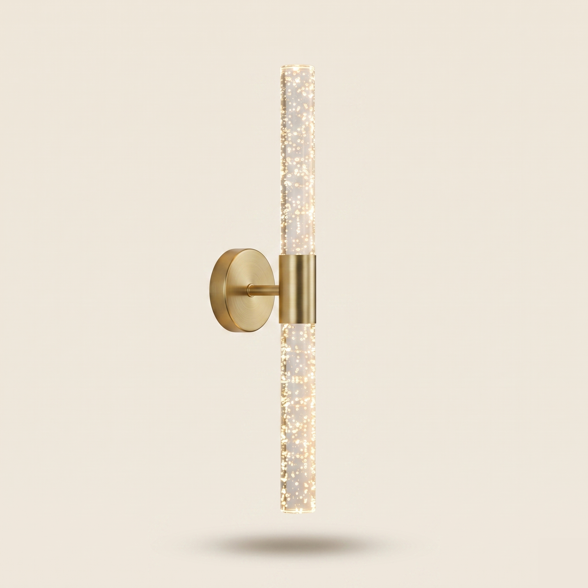 Crystal Stem LED Wall Light - Blown Glass & Metal - Warm White