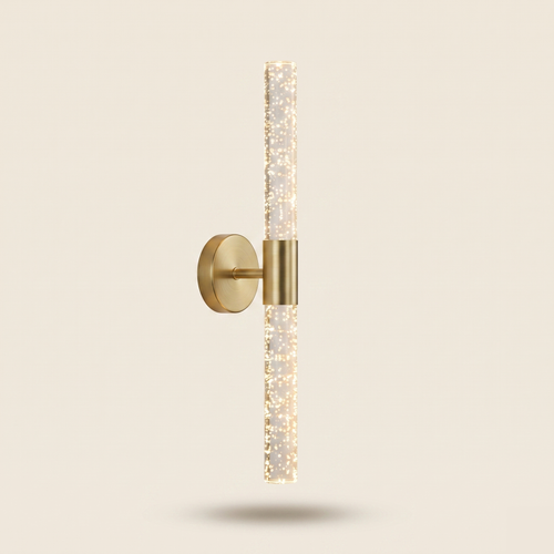 Crystal Stem LED Wall Light - Blown Glass & Metal - Warm White