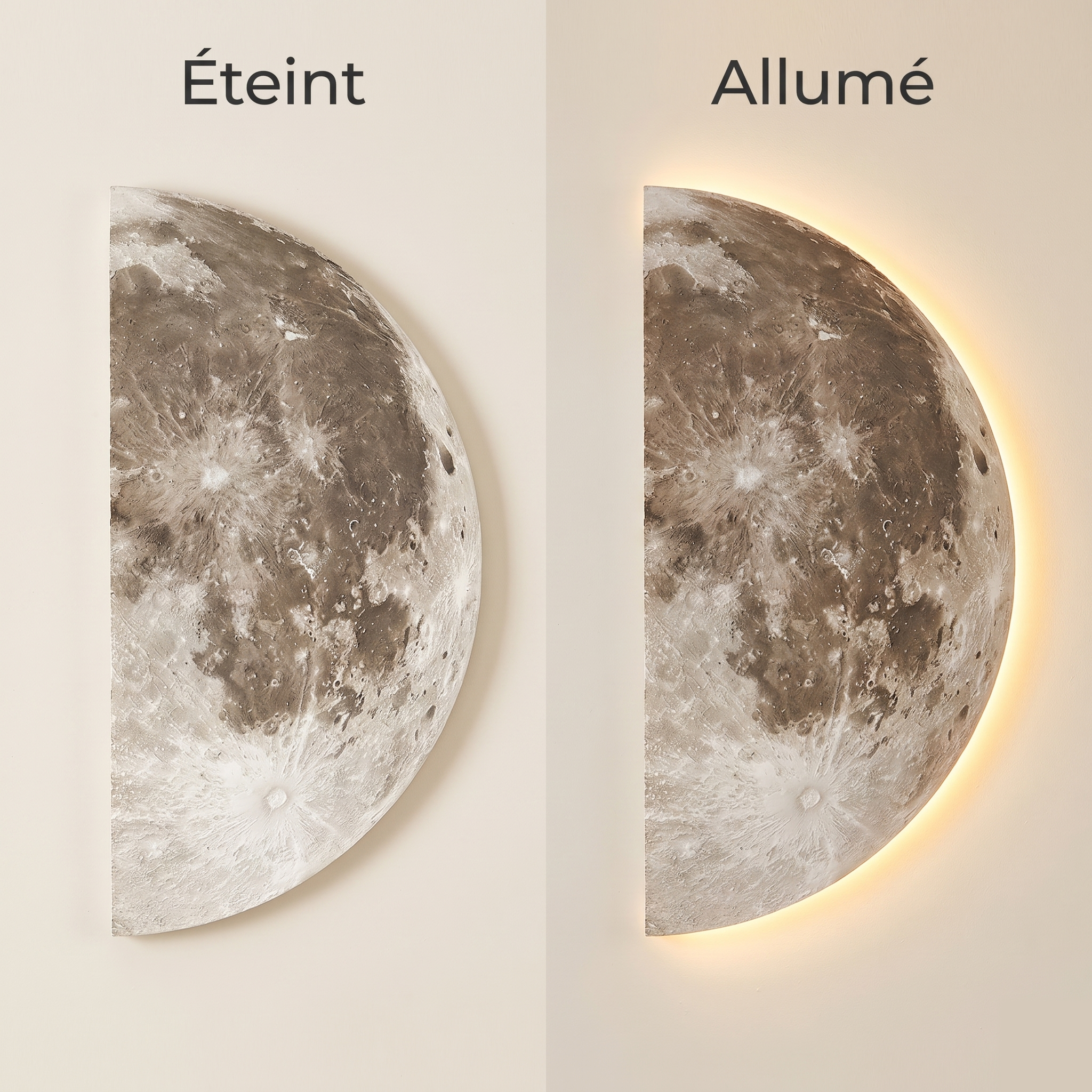 Moon Panel LED Wall Light - Dimmable Acrylic Art - Galileo