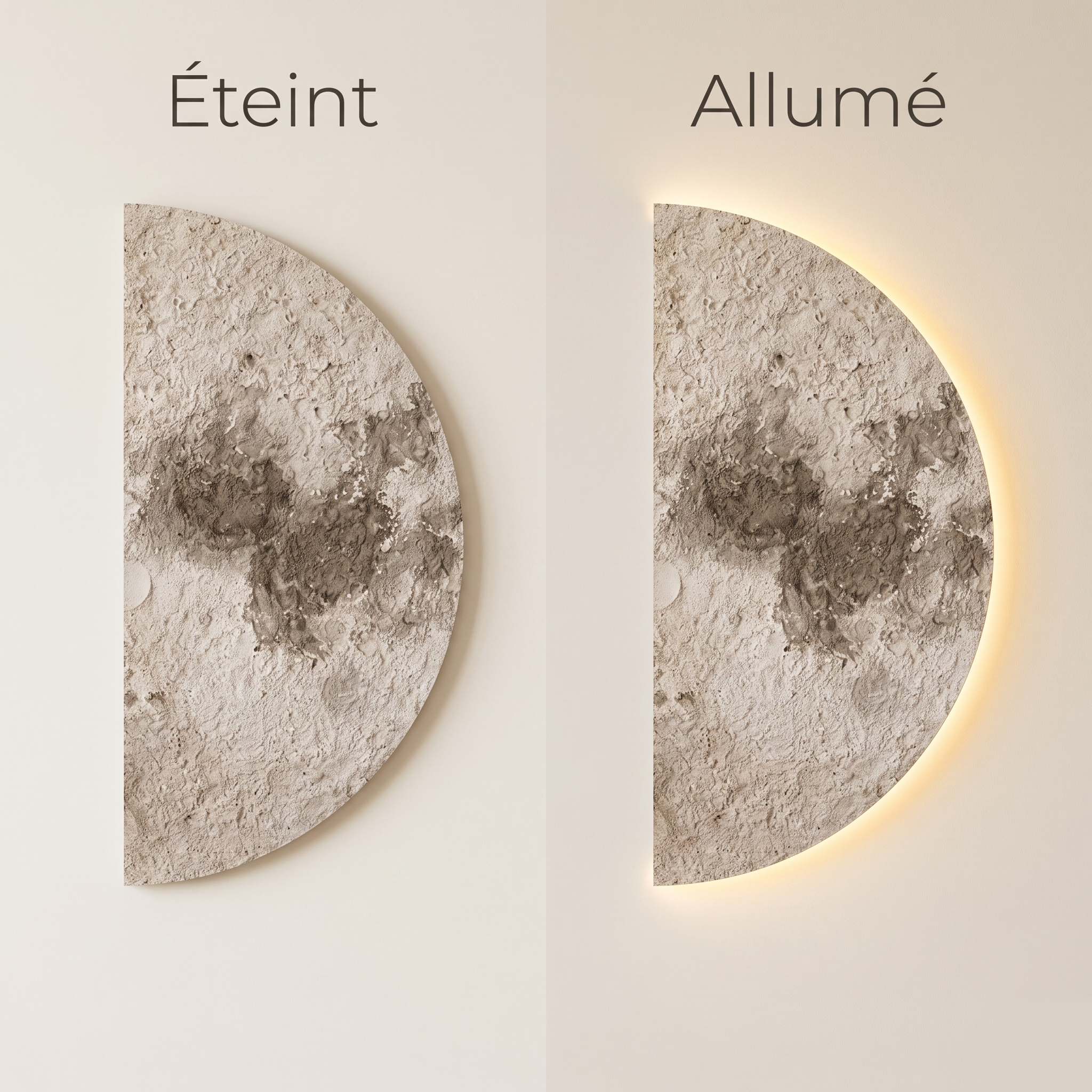 Moon Panel LED Wall Light - Dimmable Acrylic Art - Tycho