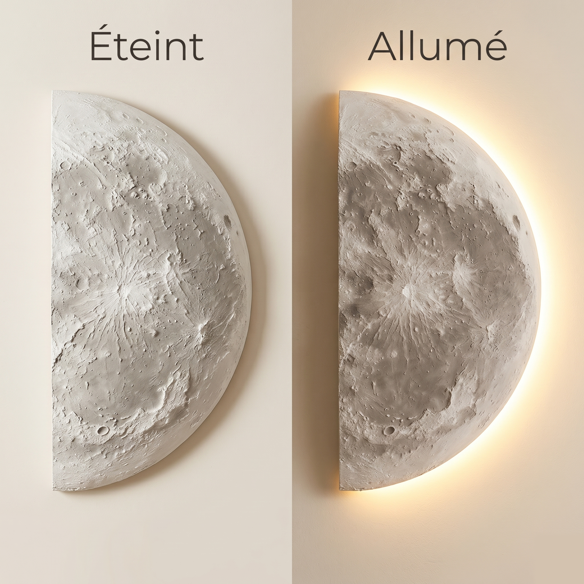 Moon Panel LED Wall Light - Dimmable Acrylic Art - Selene
