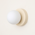 Mini Opal Glass Wall Light - Modern Metal Rosette - White