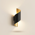 Spiral LED Outdoor Wall Light IP65 - Aluminium - Black/Gold, Small