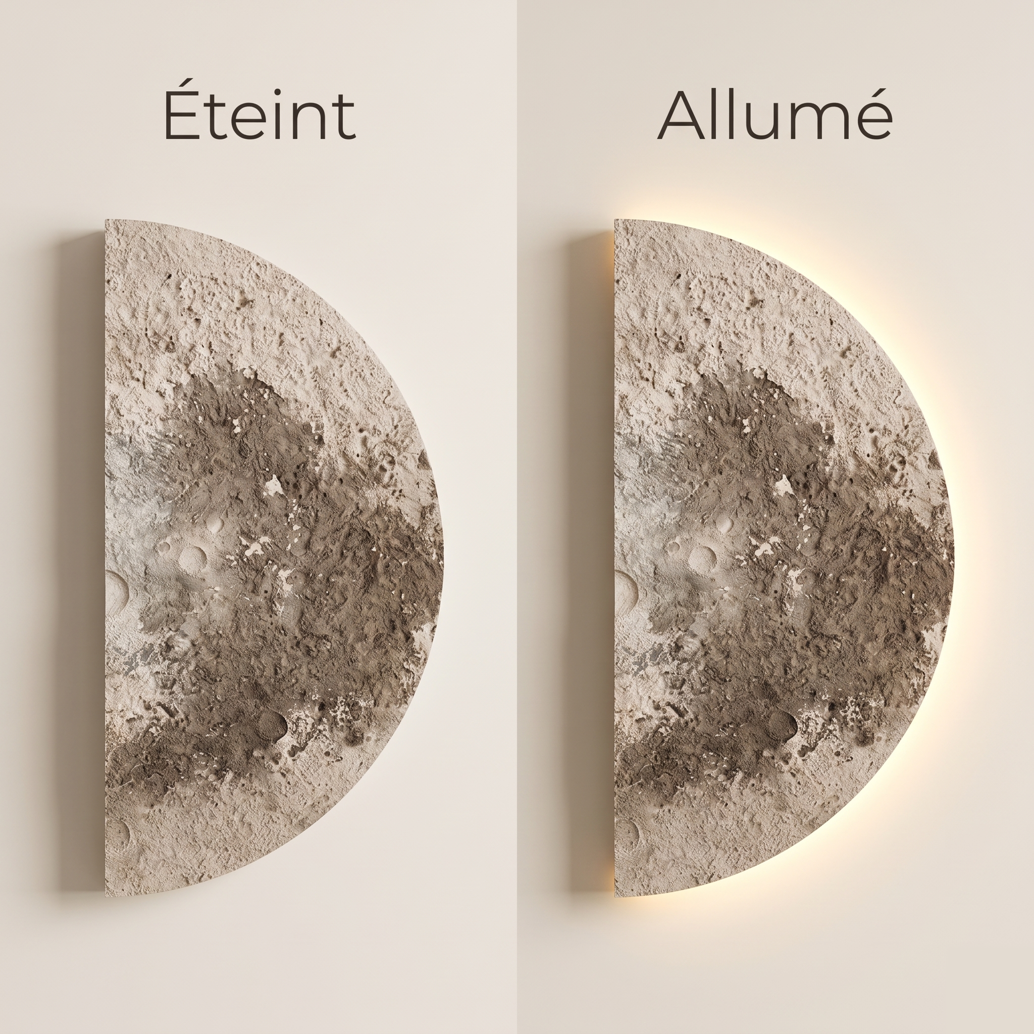 Moon Panel LED Wall Light - Dimmable Acrylic Art - Sirocco