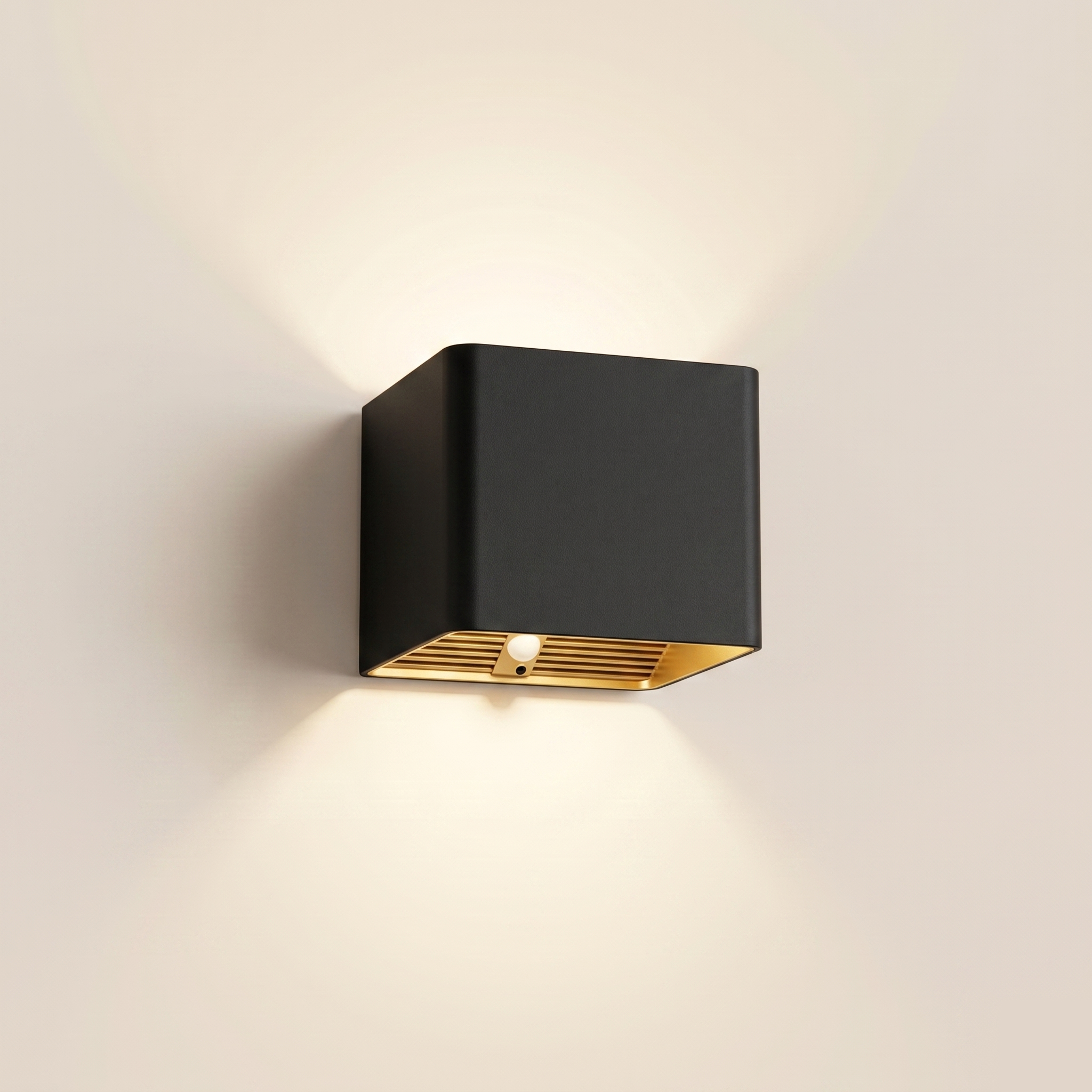 Rechargeable LED Wall Light with Motion Sensor - Wireless - Black