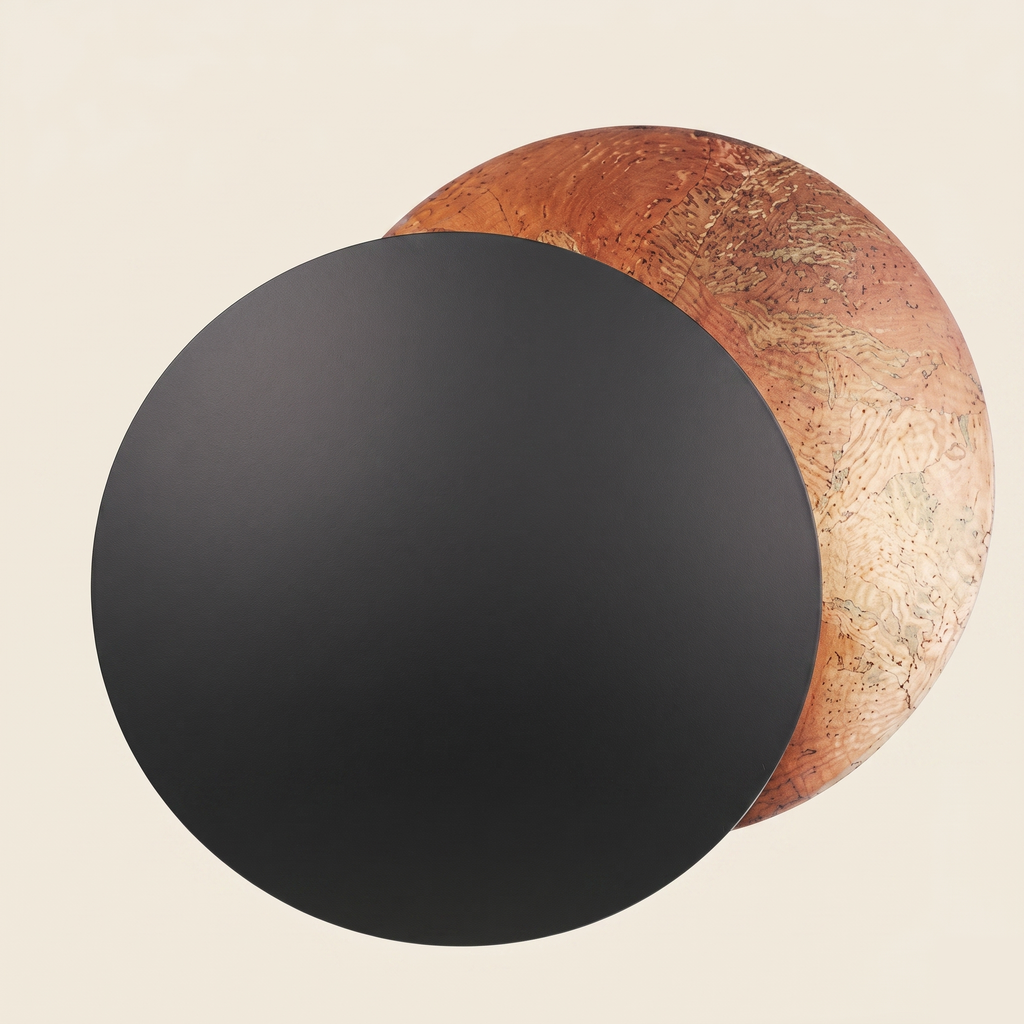 Copper Halo LED Wall Light - Round Eclipse Design - product photo