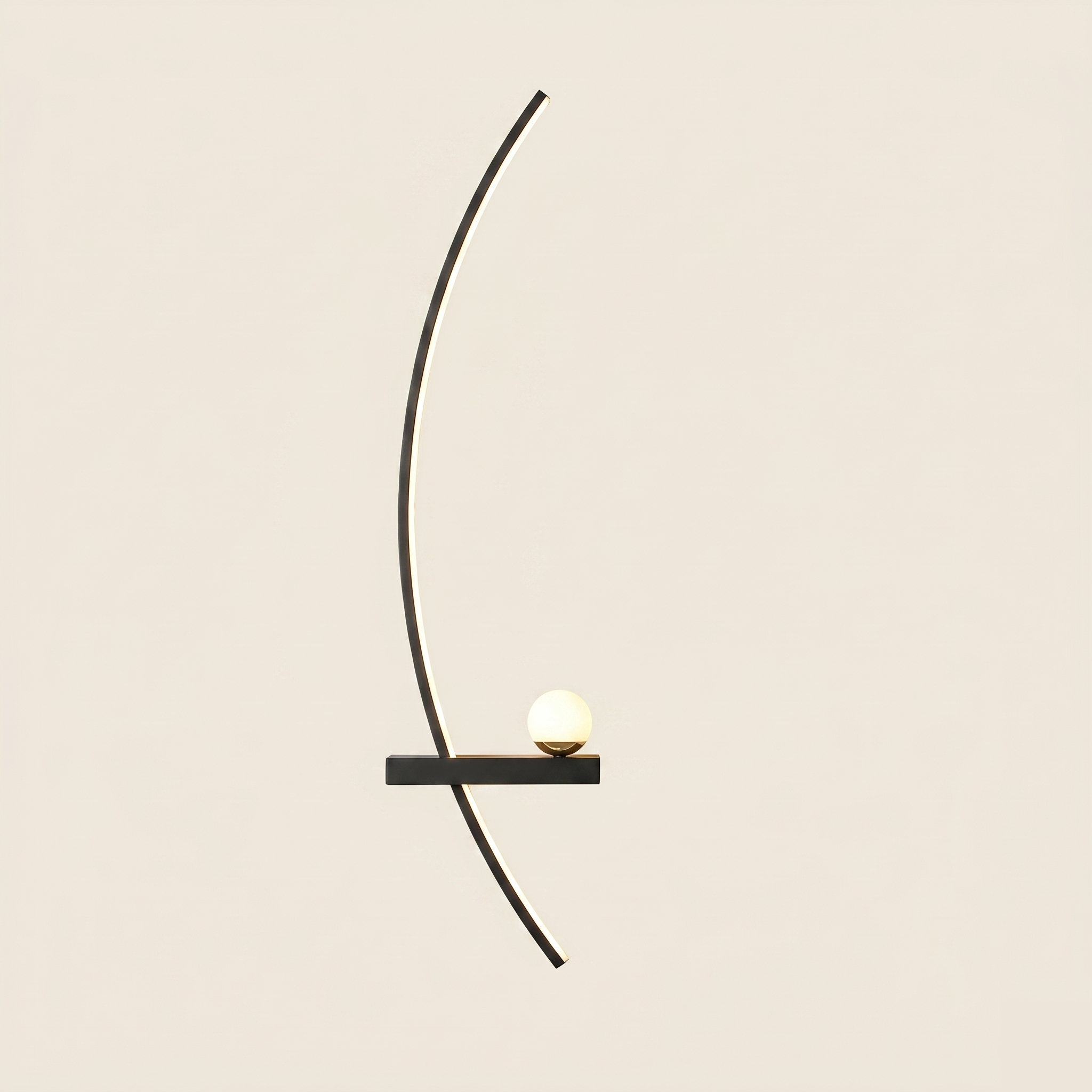 Adjustable LED Reading Wall Light - Remote Control Bedside - 55 cm, Left