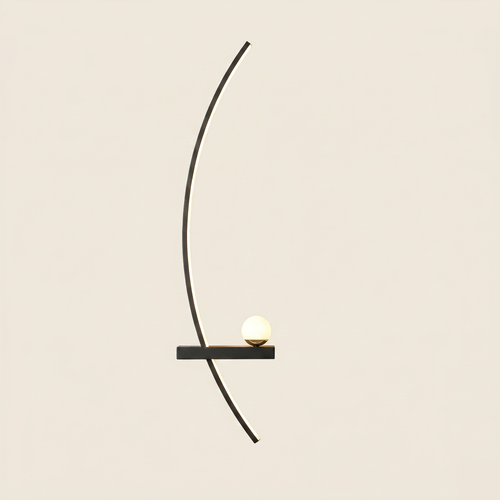 Adjustable LED Reading Wall Light - Remote Control Bedside - 55 cm, Left