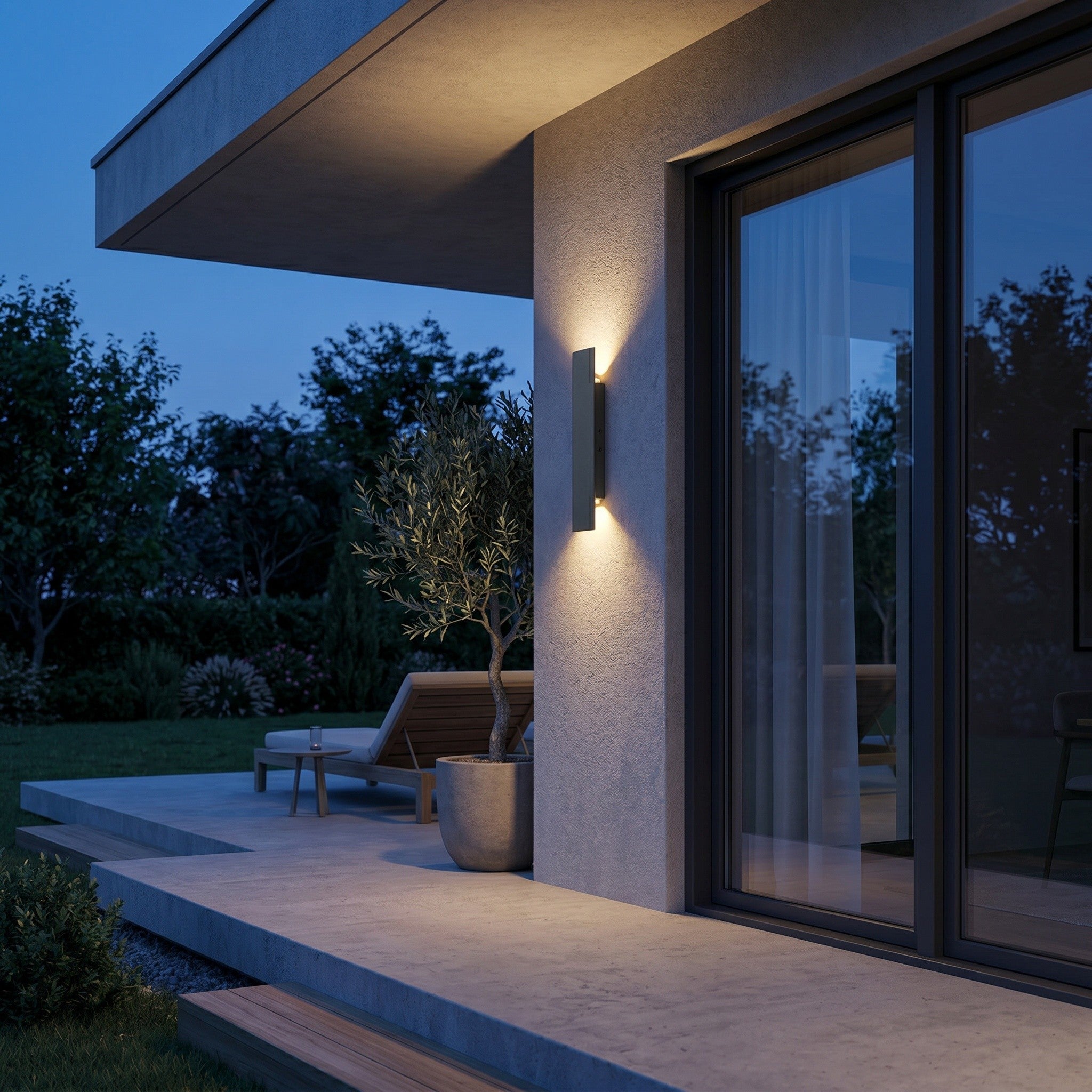 Minimalist LED Wall Light IP65 - Indoor/Outdoor Aluminium Bar - product photo