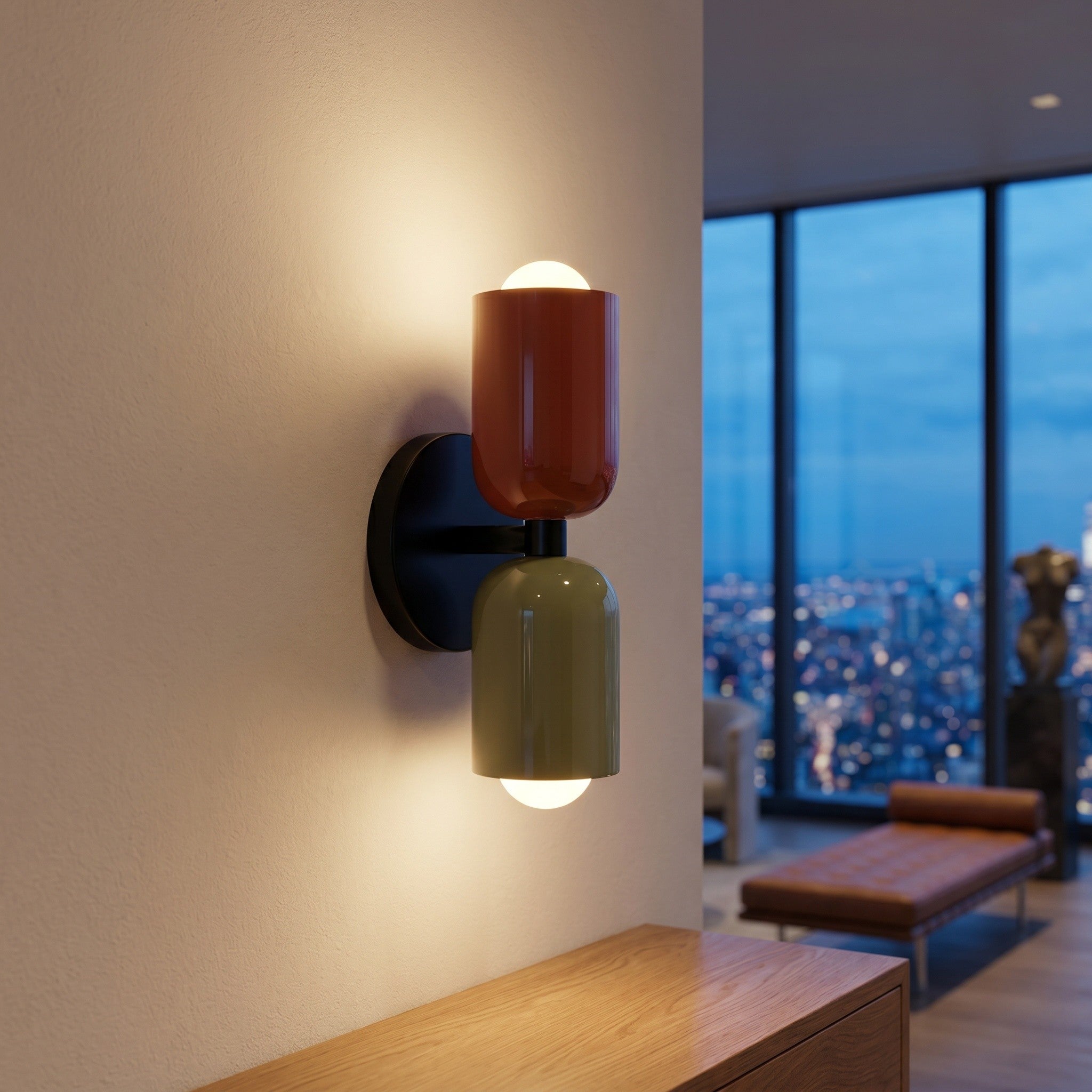 Multicolour Metal Disc Wall Light - LED Kids Room - product photo