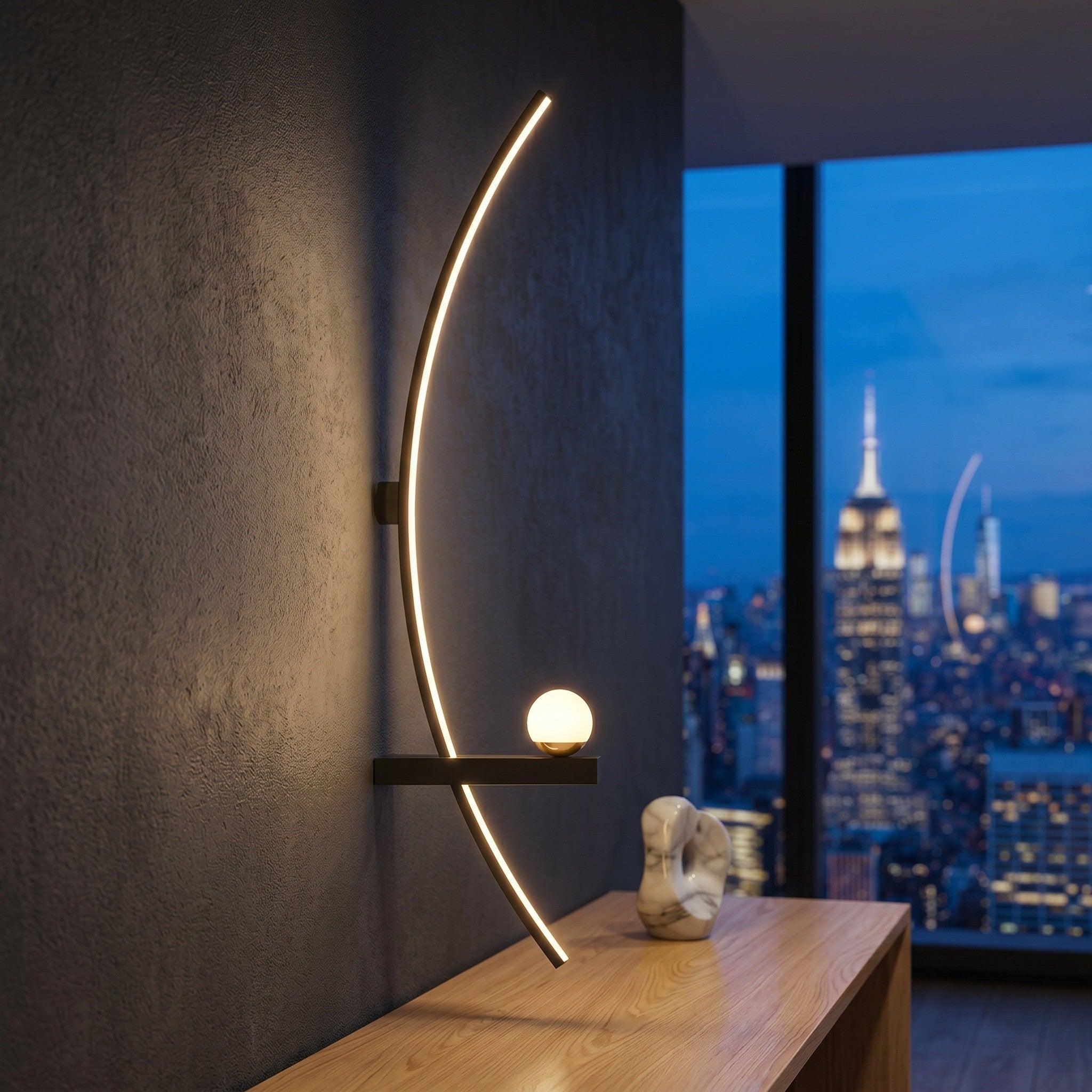 Adjustable LED Reading Wall Light - Remote Control Bedside - product photo