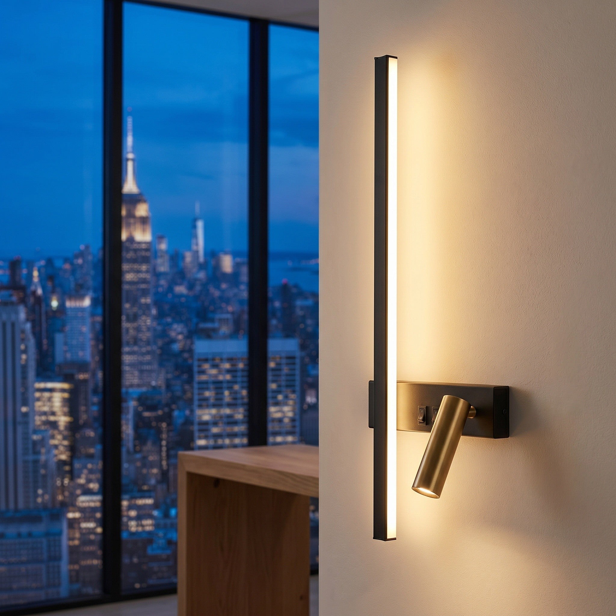 Nordic Bar & Spotlight Wall Light - Adjustable LED - product photo