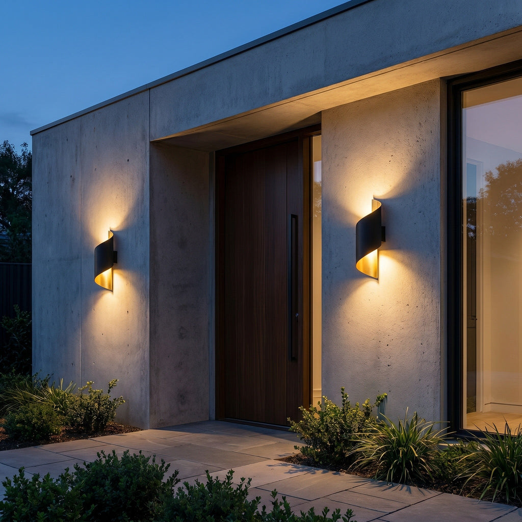 Spiral LED Outdoor Wall Light IP65 - Aluminium - product photo