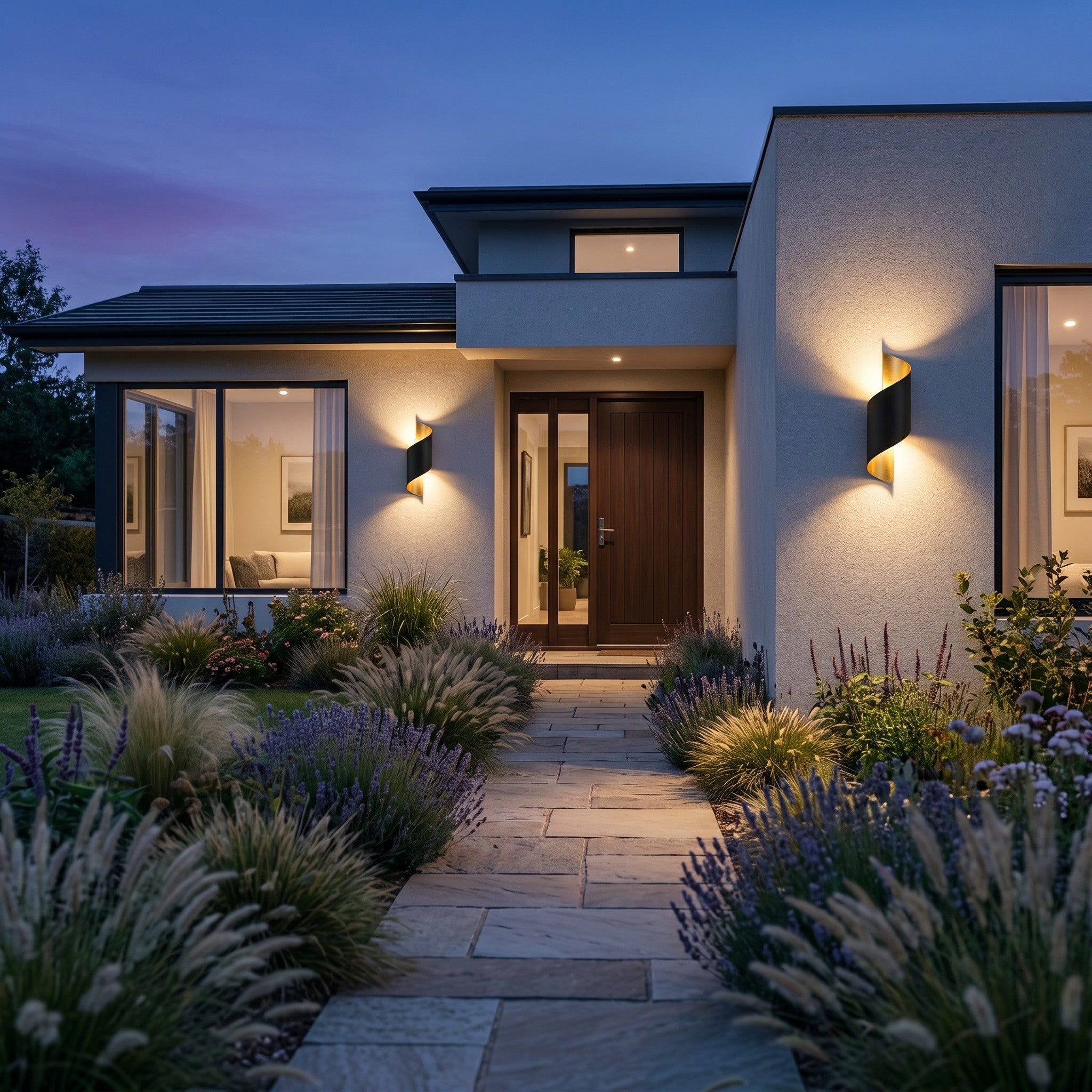 Spiral LED Outdoor Wall Light IP65 - Aluminium - product photo
