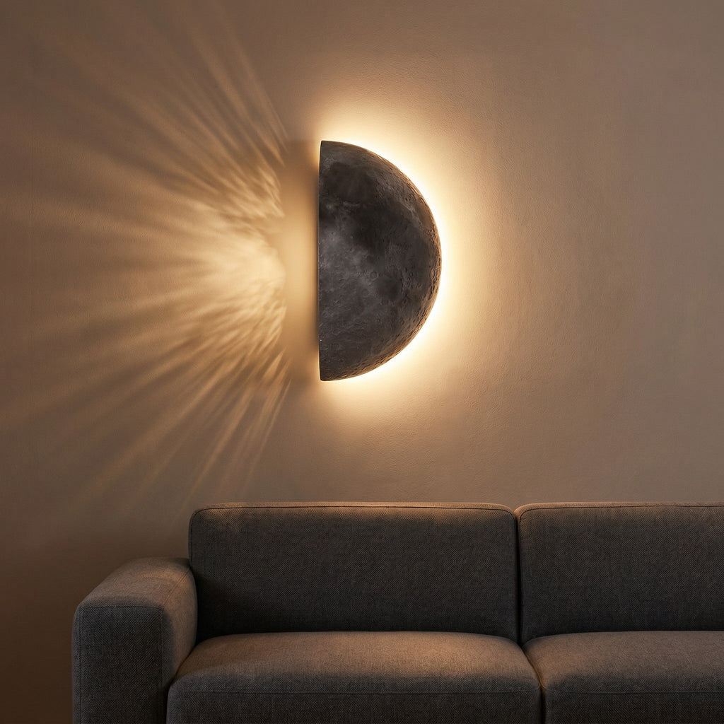 Moon Panel LED Wall Light - Dimmable Acrylic Art - product photo