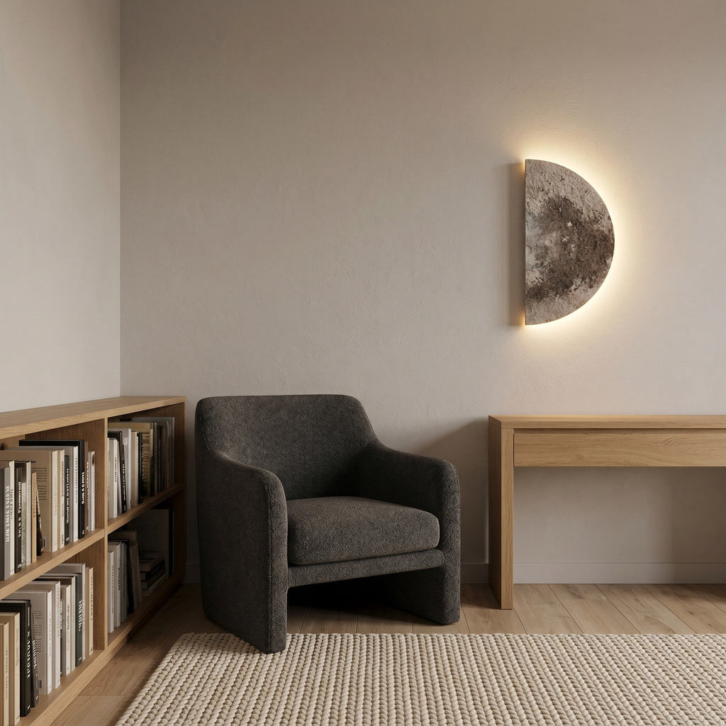 Moon Panel LED Wall Light - Dimmable Acrylic Art - product photo