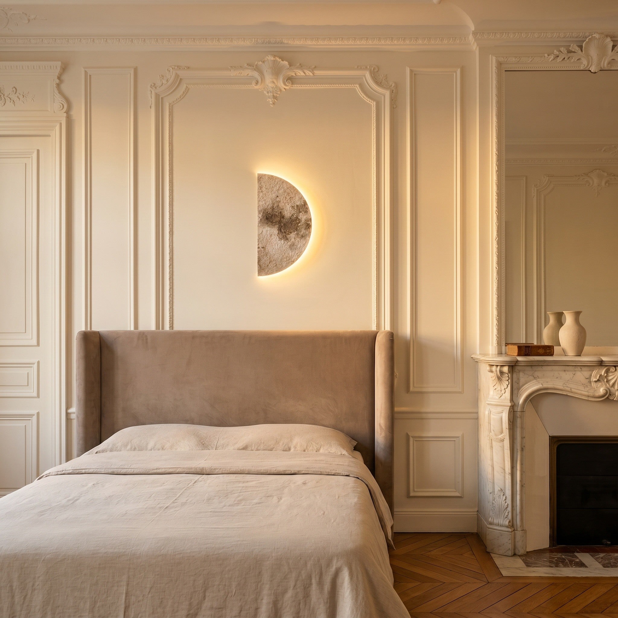 Moon Panel LED Wall Light - Dimmable Acrylic Art - product photo