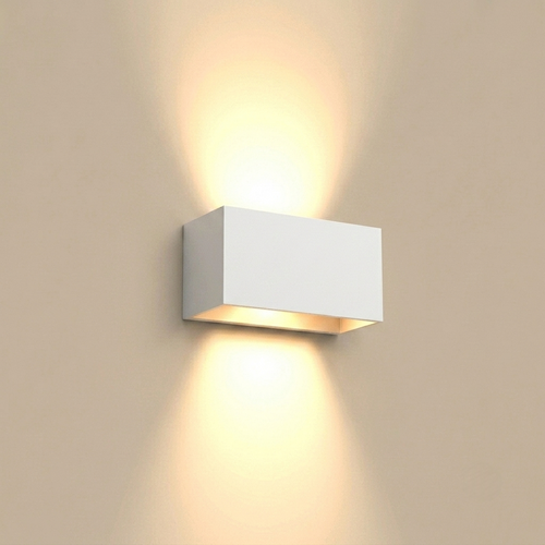 IP65 Indoor/Outdoor LED Wall Light - Aluminium & Glass - Cool White (5500-7000K)