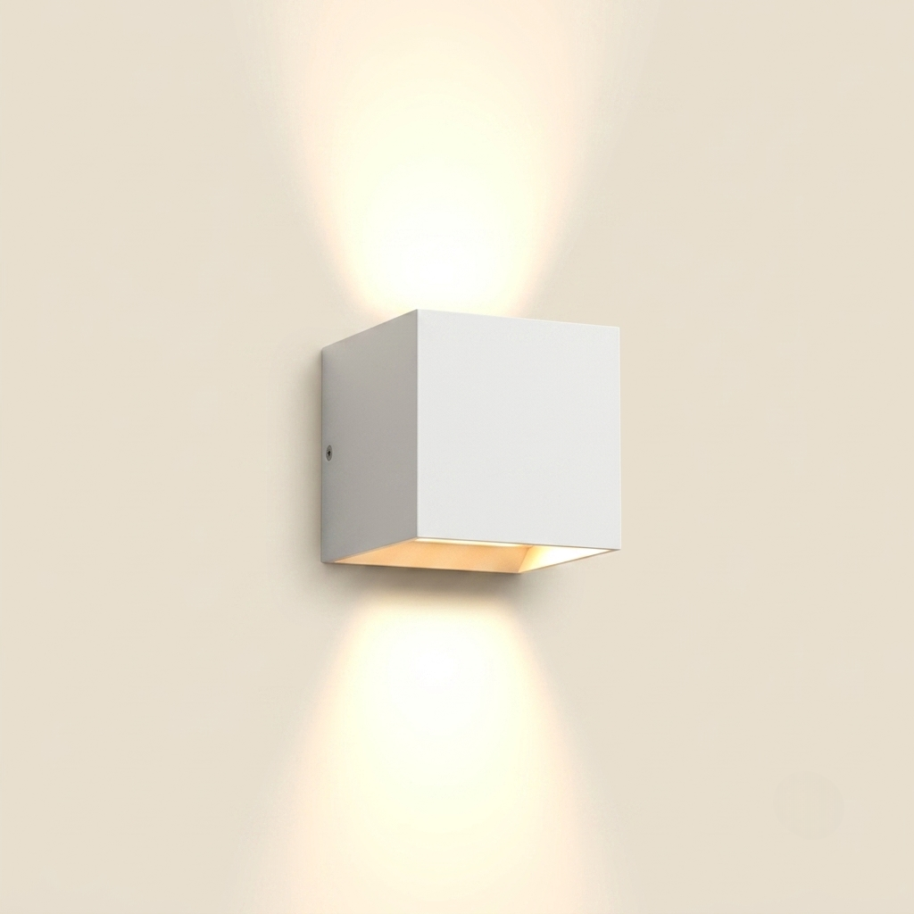 IP65 Indoor/Outdoor LED Wall Light - Aluminium & Glass - Cool White (5500-7000K)